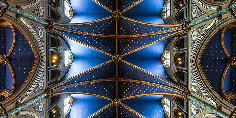 photo of ceiling at Notre-Dame Cathedral Basilica, Ottawa, Canada, by Marc-Olivier Jodoin for Unsplash.